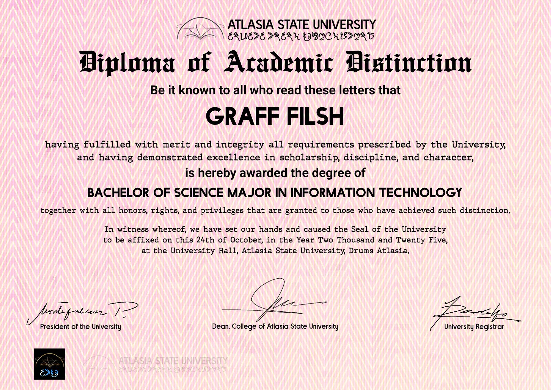 University Diploma